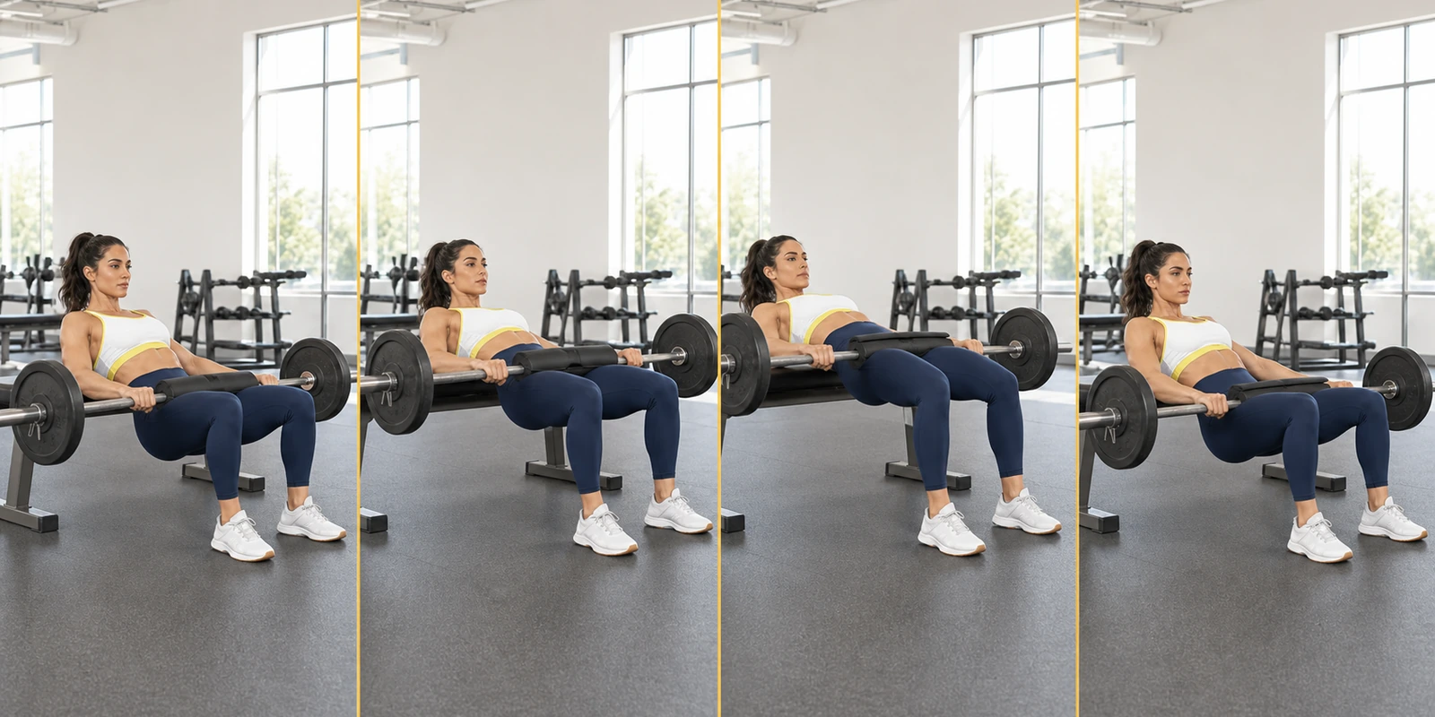 Hip thrust — cztery fazy ruchu